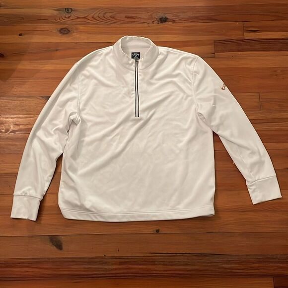 Callaway White Golf Weather Series Pullover 1/2 Zip Top Mens Size 2XL? - Picture 10 of 12